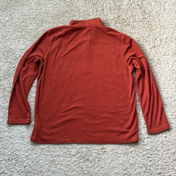 EUC Mens The North Face Fleece Glacier Burnt Orange Quarter Zip Pullover Size XL - Picture 6 of 8